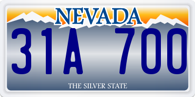 NV license plate 31A700