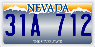 NV license plate 31A712