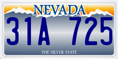 NV license plate 31A725