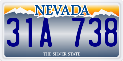 NV license plate 31A738