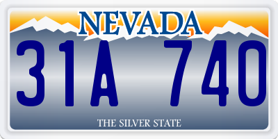 NV license plate 31A740