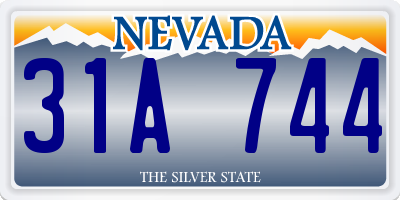 NV license plate 31A744