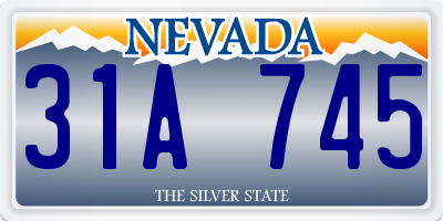 NV license plate 31A745