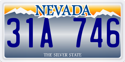 NV license plate 31A746