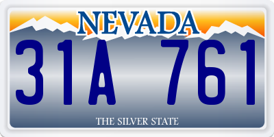 NV license plate 31A761