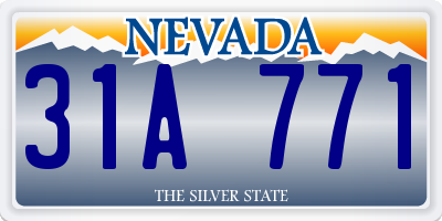NV license plate 31A771
