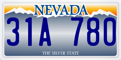 NV license plate 31A780