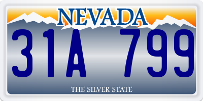 NV license plate 31A799