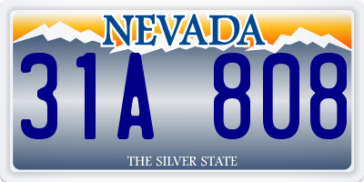 NV license plate 31A808