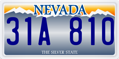NV license plate 31A810