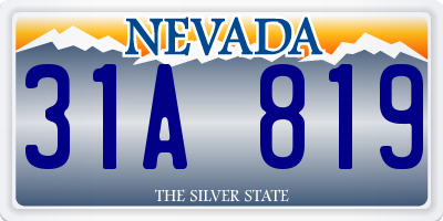 NV license plate 31A819