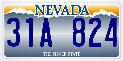 NV license plate 31A824