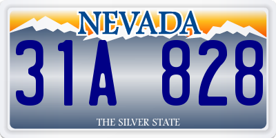 NV license plate 31A828