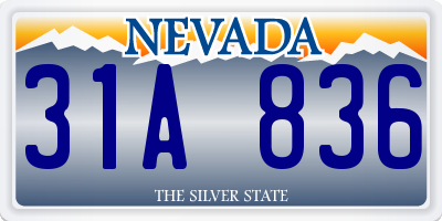 NV license plate 31A836