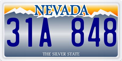 NV license plate 31A848