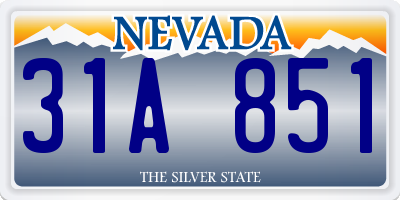 NV license plate 31A851