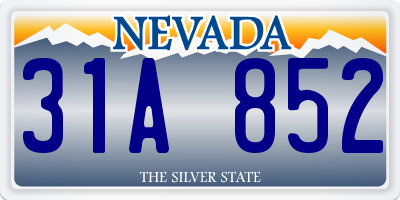 NV license plate 31A852