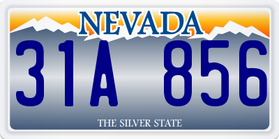 NV license plate 31A856