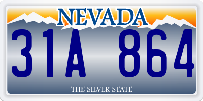 NV license plate 31A864