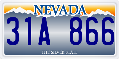 NV license plate 31A866