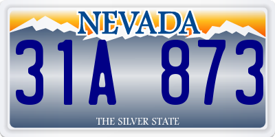 NV license plate 31A873