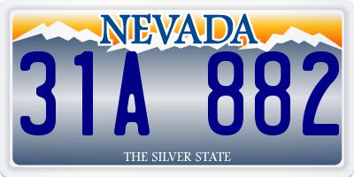 NV license plate 31A882