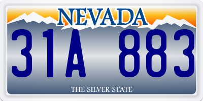 NV license plate 31A883