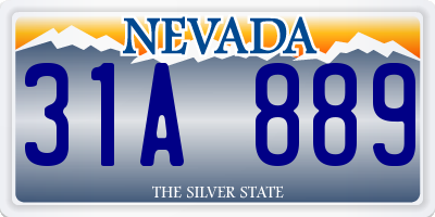 NV license plate 31A889