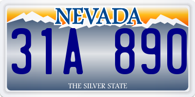 NV license plate 31A890