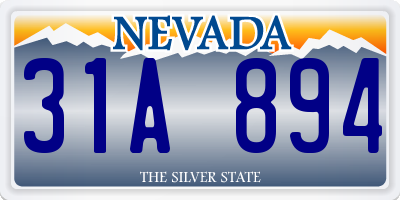 NV license plate 31A894