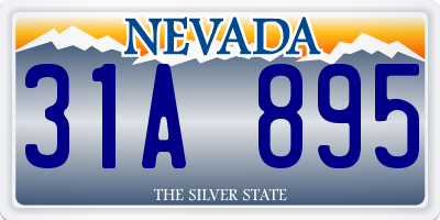 NV license plate 31A895