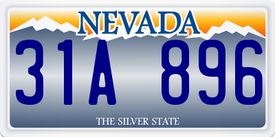NV license plate 31A896