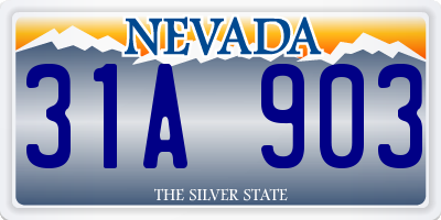 NV license plate 31A903