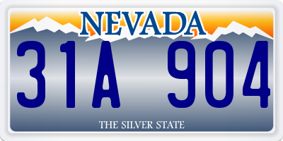 NV license plate 31A904