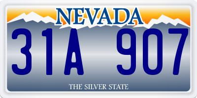 NV license plate 31A907