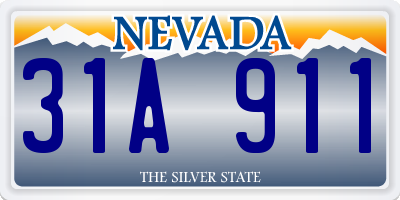 NV license plate 31A911