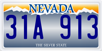 NV license plate 31A913