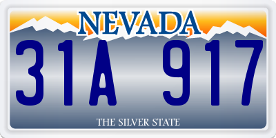 NV license plate 31A917