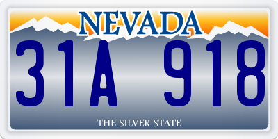 NV license plate 31A918