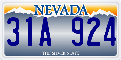 NV license plate 31A924