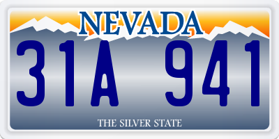 NV license plate 31A941