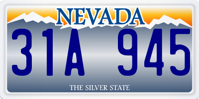 NV license plate 31A945