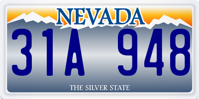 NV license plate 31A948