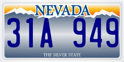 NV license plate 31A949