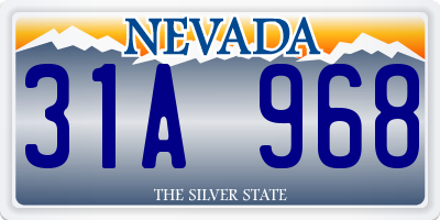 NV license plate 31A968