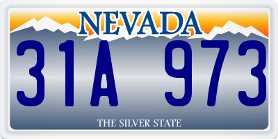NV license plate 31A973