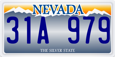 NV license plate 31A979