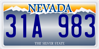 NV license plate 31A983