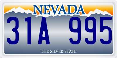 NV license plate 31A995