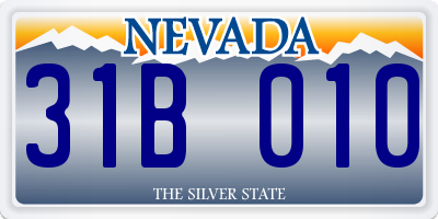 NV license plate 31B010